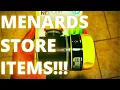 MENARDS STORE ITEMS