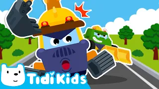 🚛 Big Vehicle Songs Collection | Excavators, Trucks & More | Tidi Kids | Nursery Rhymes & Kids Songs