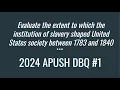 2024 APUSH DBQ Analysis