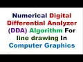 Numerical Digital Differential Analyzer DDA Algorithm For line drawing In Computer Graphics