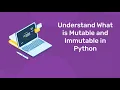 Python Mutable Immutable Object in Tamil Python Tutorial for Beginners