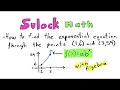 Find the Exponential Equation Through 2 Points f x ab x How to