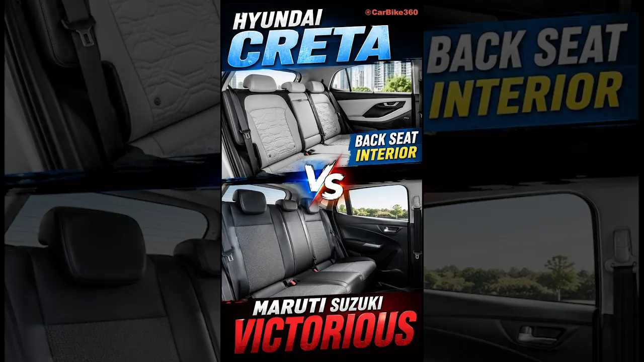 Hyundai Creta vs Maruti Suzuki Victoris Rear Seat Comparison | Which SUV is More Comfortable?