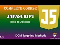 DOM Target Methods in Javascript in