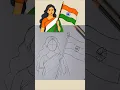 Bharat mata ki drawing Independence day drawing
