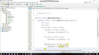 Heart Pattern in Java Java Pattern Program