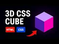 How to create a animated cube using html and CSS Animation cube using css 3 D