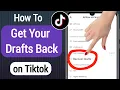 Lagu How To Get Your Drafts Back on Tiktok (Android \u0026 iOS) | tiktok deleted video recover