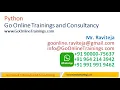 01 Python Demo by Raviteja 21st July 2022 Go Online Trainings 9000075637