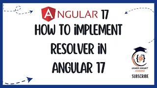 How to implement Resolver in Angular 17 Angular Resolver Route Resolver Angular 17