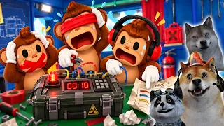 KETIKA TRIO MONYET MENCOBA TUKAR PERAN SAAT DEFUSE BOM! - BOMBANANA INDONESIA #3