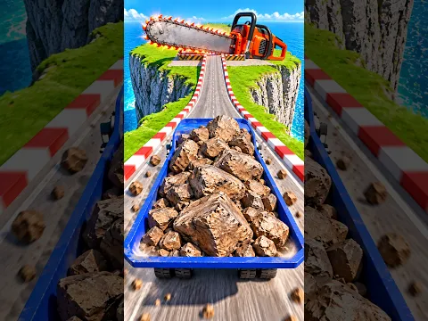 BÜYÜK TIR vs DEV TESTERE - ARABA KAZA OYUNU
