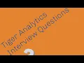 analytics interview questions Interview