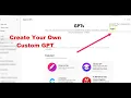 Tutorial How to Create a Custom GPT in OpenAI