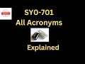 CompTIA Security SY0-701 Crash Course - All Acronyms Explained