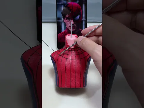 Spider-Man 2026 bust sculpture, handmade in clay from head to body. #SpiderMan2026 #ClaySculpture