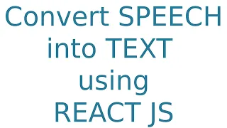 Convert Voice to Text in React JS Step-by-Step Tutorial