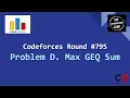 Codeforces Round 795 Div 2 Problem D