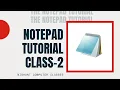 Notepad Tutorial For Beginners Notepad in Hindi Notepad Computer Notepad App Notepad Class 2