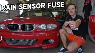 RAIN SENSOR FUSE LOCATION REPLACEMENT BMW E46 325I 330I 328I 320I 320D 318D 316D 330D 318I