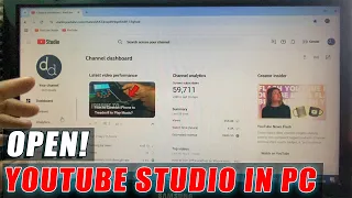 How To Open Youtube Studio On Computer Laptop 