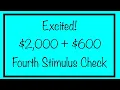 Excited 2 000 600 Fourth Stimulus Check Update - Social Security SSDI SSI VA Letter