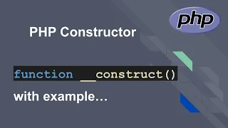 Constructor In PHP PHP Constructor PHP OOPs