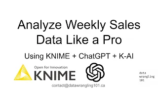 Analyze Weekly Sales Data Like a Pro using KNIME ChatGPT KNIME AI