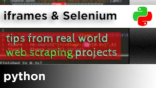 Web Scraping iframes Selenium accept popups Python