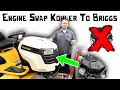 Cub Cadet Engine Swap - Locked Up Kohler Replaced W Briggs Stratton Intek LGT 1054 DIY Mower Fix