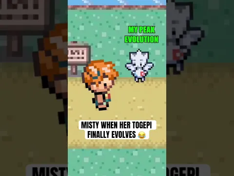 Misty after her Togepi finally evolves 😂 #pokemon #shorts