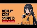 How To Display Code Snippet In HTML