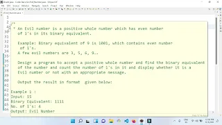 Evil Number in Java Evil Number or Odious Numbers in Java