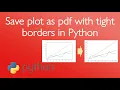 Save plot as pdf with tight borders in Python