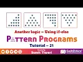 Pattern Programs Tutorial Part 21 - Pyramid pattern and triangle another logic if-else