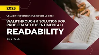 2023 CS50 - Week 6 Readability Python Solution Walkthrough Guide for Beginners By Anvea