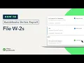 How to file W-2s in QuickBooks Online Payroll