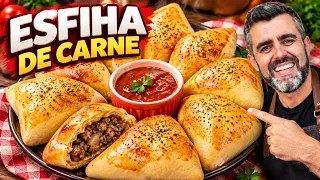 ESFIHA DE CARNE COM RECHEIO MOLHADINHO - MASSA FOFINHA - DELICIOSA - Receitas de Pai