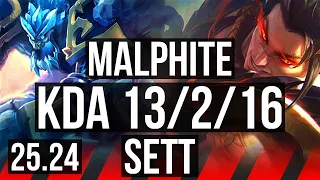 MALPHITE vs SETT TOP 68K damage 16 NA Master 25 24