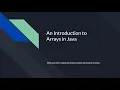 Basics of Programming 5 - Arrays and ArrayLists in Java