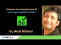 Selenium Interview Question 92 - How to get the href of a link