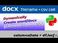 How to Automate Word Documents from Excel CSV Using Python