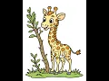 Free Giraffe Coloring Pages for Kids