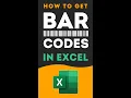 Excel Pro Trick How to Get Barcode in with Code 39 Barcode Font - Simplest Way Step by Step