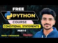Python Conditional Statements Explained If Else Elif in Python Beginner to Pro Telugu
