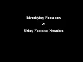 Lesson 4 Identifying Functions Using Function Notation