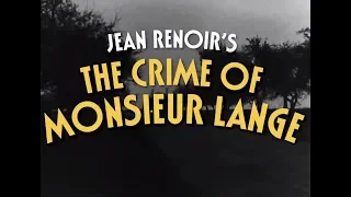 Le Crime De Monsieur Lange - Bande annonce (Rep. 2018) HD VFSTA