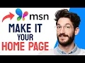 How to MAKE MSN Your Homepage Step by Step