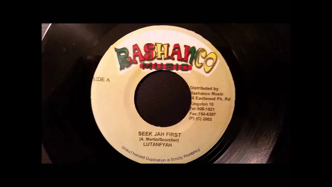 Lutan Fyah - Seek Jah First - Rashanco 7" (Rub A Dub Riddim) 2003