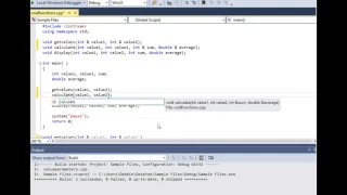 Sample Program with Void Functions and Reference Parameters